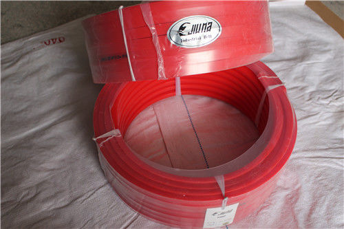Urethane tranmission red Polyurethane V Belt for driving , wear resistant