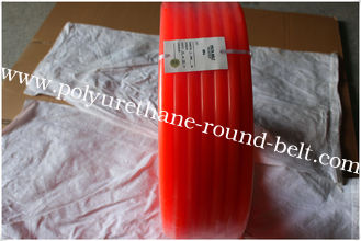 Orange smooth PU Polyurethane Round Belt / 10mm power transmission belts