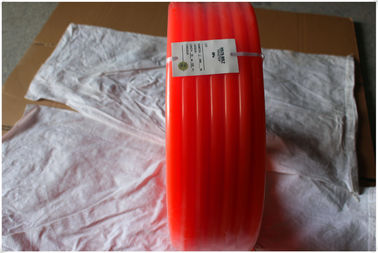 Orange smooth PU Polyurethane Round Belt / 10mm power transmission belts