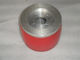 Wear Resistant Polyurethane Coating Wheels Industrial PU Red With Iron Parts