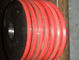 Elastic Polyurethane Wheels , Industrial PU Red Polyurethane Iron Sheet Coating