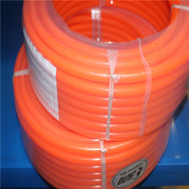 Smooth Pu Round Belting In Roll With High Stretch , Orange Color