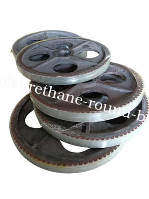 Yellow Pu Coating Roller Poly Wheels High Hardness Custom Service