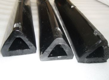 Industrial Polyurethane Tubing , Injection Molding PU Polyurethane Black Triangle Pipe