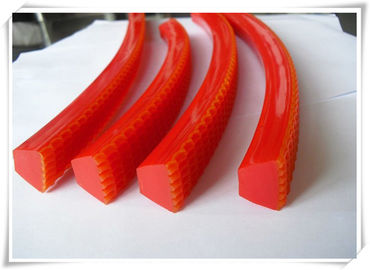 Red PVC Super Grip Belt Corrugated Belt abrasion resistance For Textile