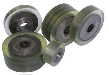 Aging Resistant Industrial Red PU Polyurethane Coating Rollers Wheels / Polyurethane Wheels